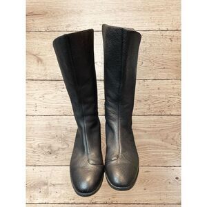 TSUBO Loe Black Womens Leather Zip Up Round Toe Style‎ Boots